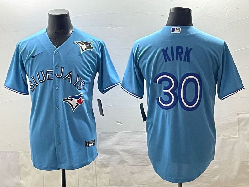 Men 2025 Toronto Blue Jays #30 Kirk Light Blue Game Nike MLB Jersey style 04->women nfl jersey->Women Jersey